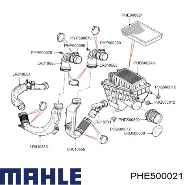 Повітряний фільтр PHE500021 Mahle Original