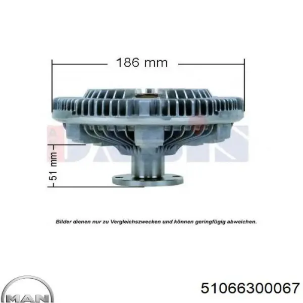 Вискомуфта вентилятора 51066300067 MAN