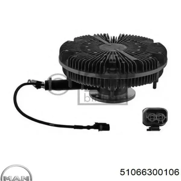 Вискомуфта вентилятора 51066300106 MAN