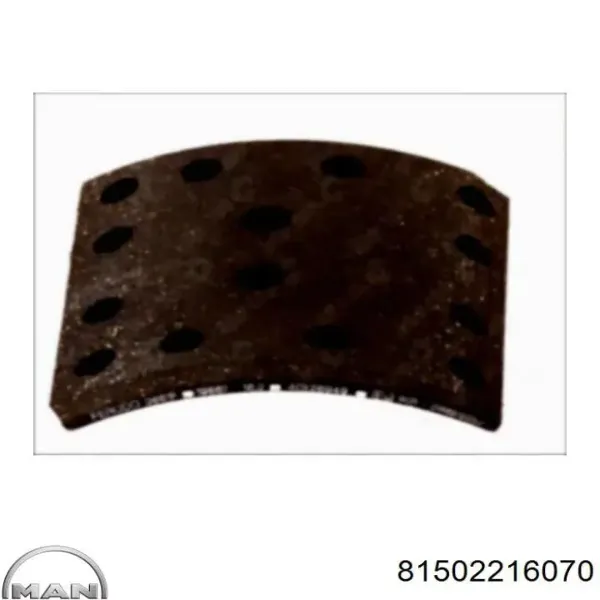 Колодки гальмові задні, барабанні 81502216070 MAN