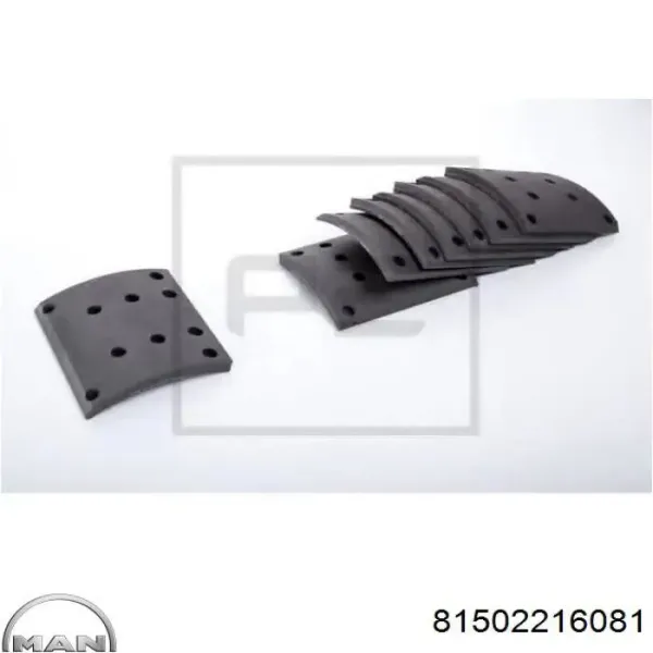 Накладка гальмівна задня (TRUCK) 81502216081 MAN
