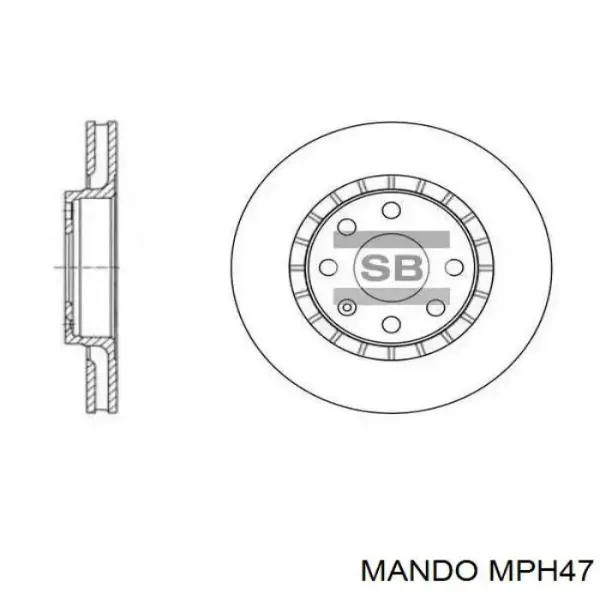 Передні тормозні колодки MPH47 Mando
