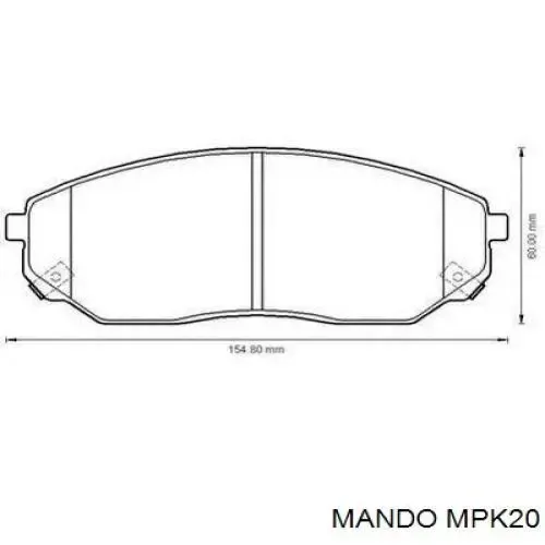 Передні тормозні колодки MPK20 Mando