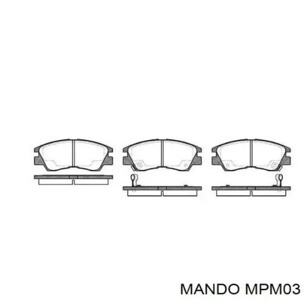 Передні тормозні колодки MPM03 Mando