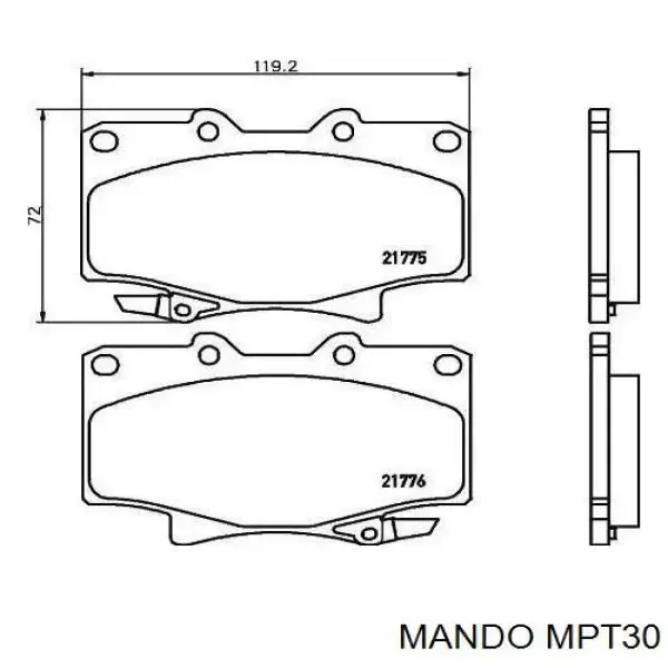 Передні тормозні колодки MPT30 Mando