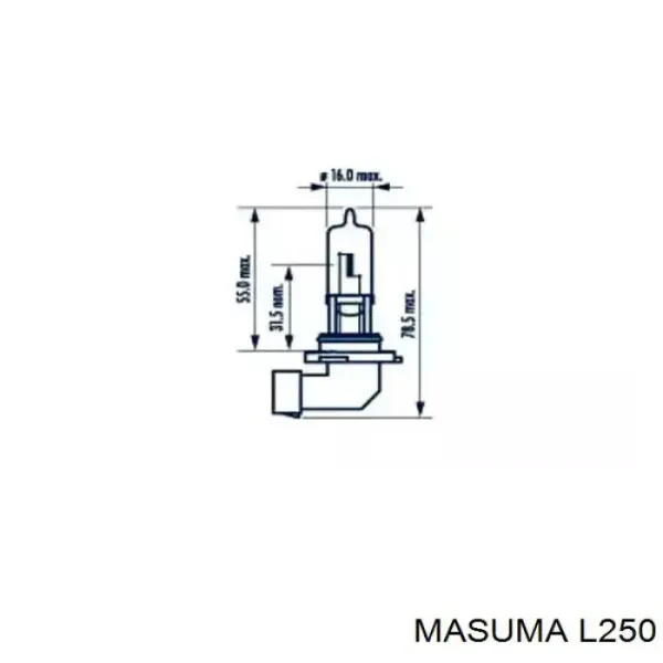 Лампочка галогенна L250 Masuma