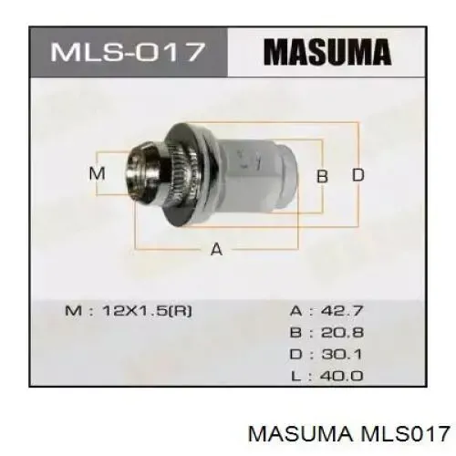 Гайка кріплення колеса Masuma MLS017 ціна, від