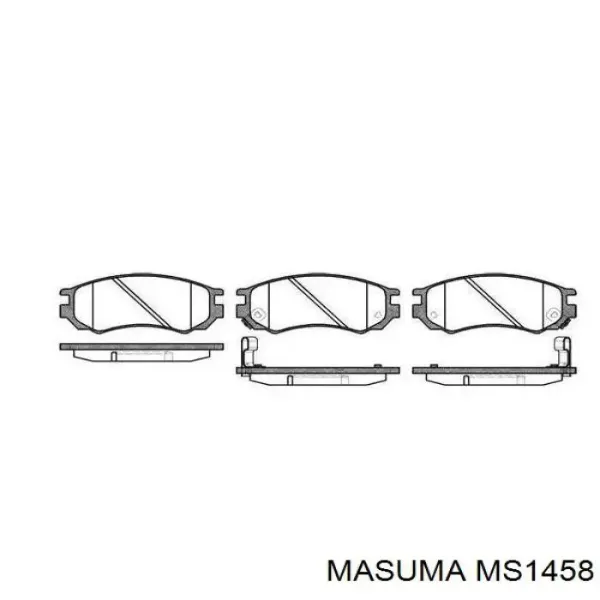 Задні гальмівні колодки MS1458 Masuma