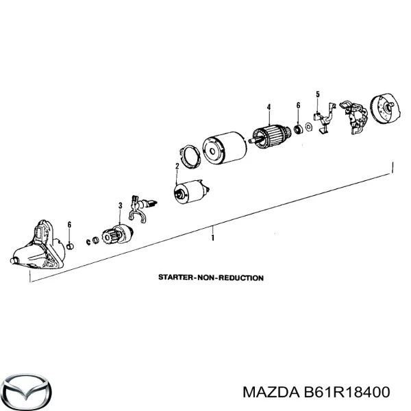 Стартер B61R18400 Mazda