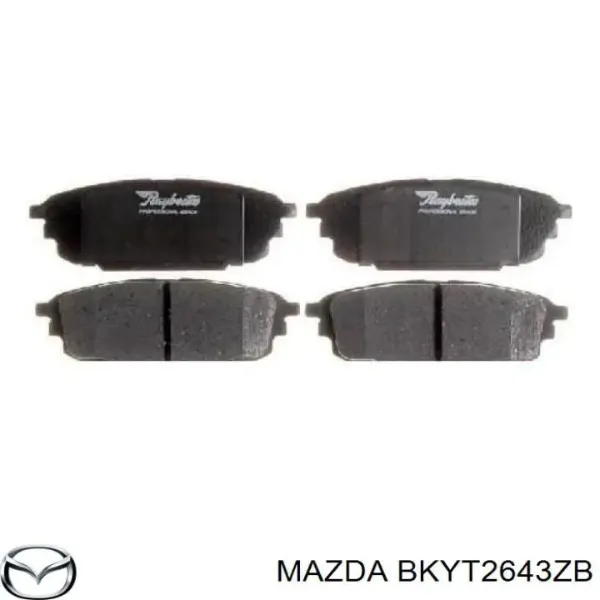 Задні гальмівні колодки BKYT2643ZB Mazda
