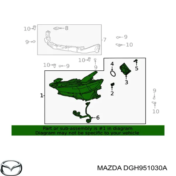 Фара права ZMZ111366R Signeda