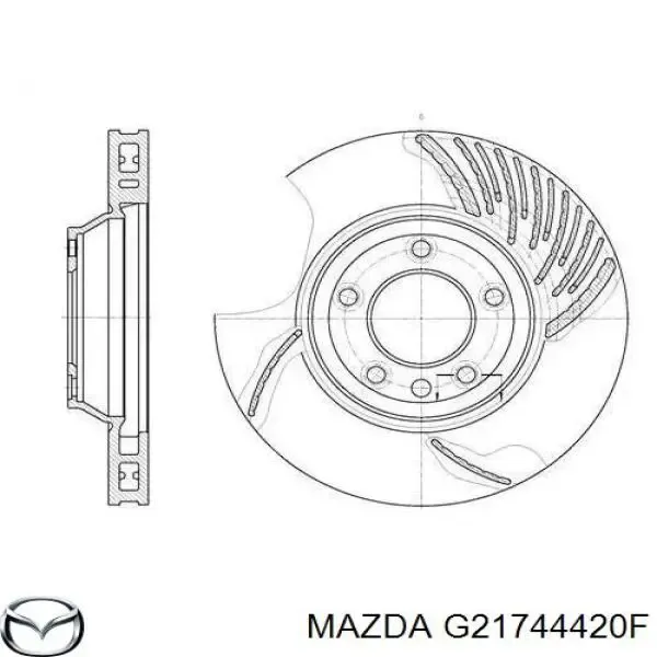Трос ручного гальма задній, лівий G21744420F Mazda