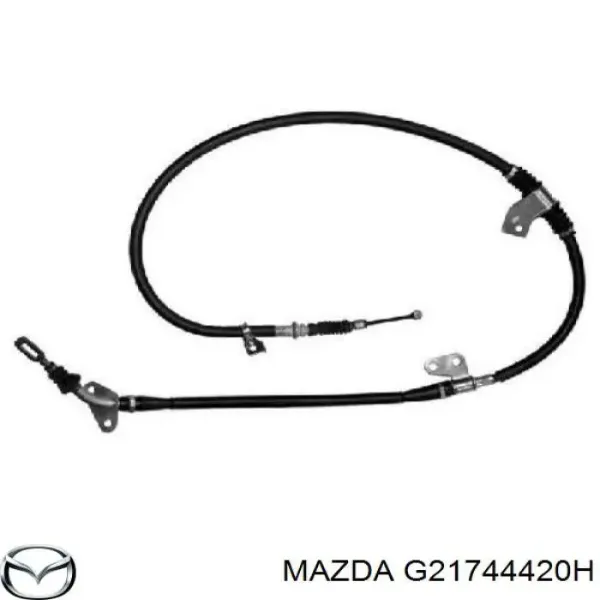 Трос ручного гальма задній, лівий G21744420H Mazda