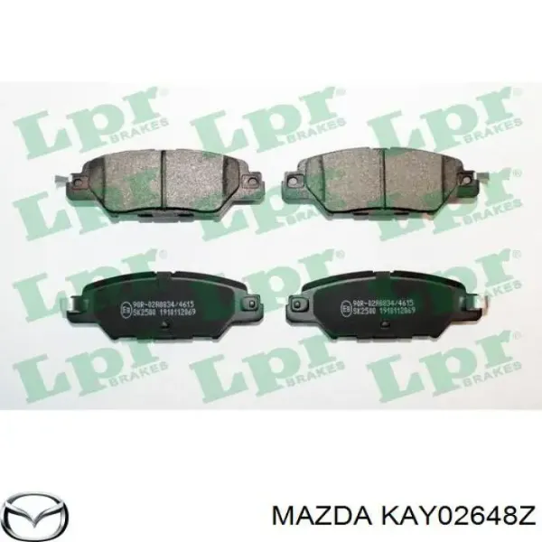 Задні гальмівні колодки KAY02648Z Mazda