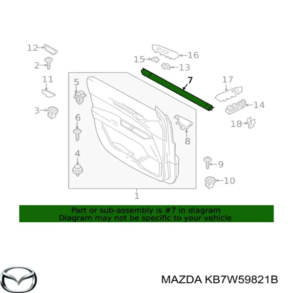  KB7W59821B Mazda