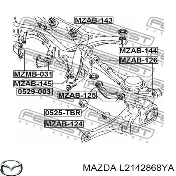 Кронштейн/траверса заднього редуктора, ліва L2142868YA Mazda