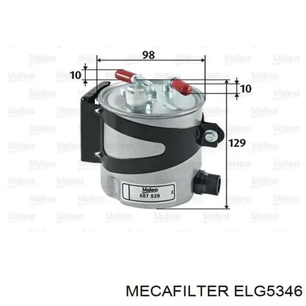 Паливний фільтр ELG5346 Mecafilter
