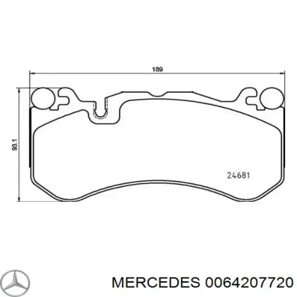 Передні тормозні колодки A0084204120 Mercedes