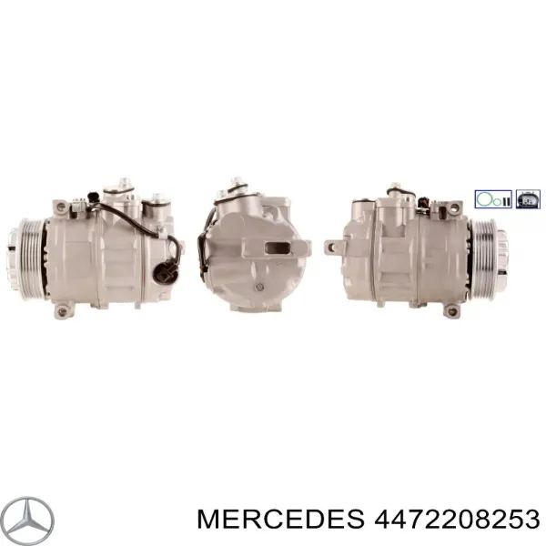 Компресор кондиціонера 4472208253 Mercedes