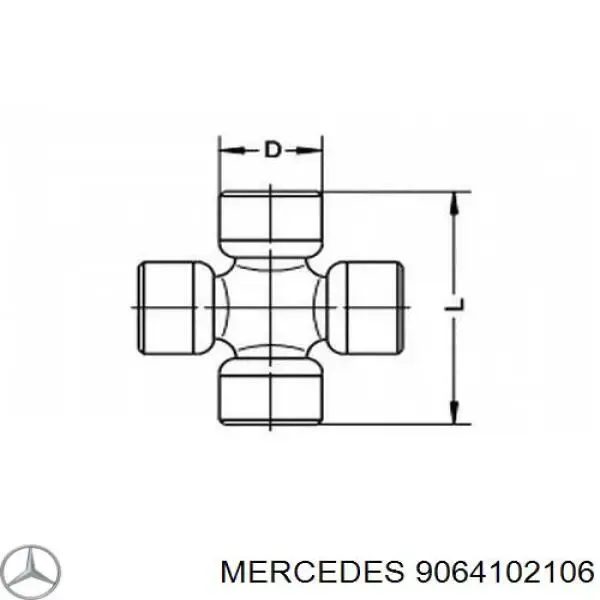 Кардан задній A9064102106 Mercedes