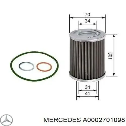 Фільтр АКПП A0002701098 Mercedes