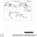 Дзеркальний елемент дзеркала заднього виду, правого Mercedes Vito 639