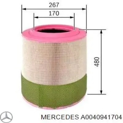 Повітряний фільтр A0040941704 Mercedes