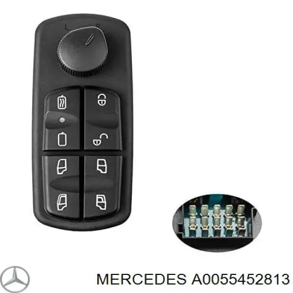 Кнопковий блок керування склопідіймачами передній лівий A0055452813 Mercedes