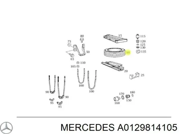 Підшипник задньої ступиці A0129814105 Mercedes