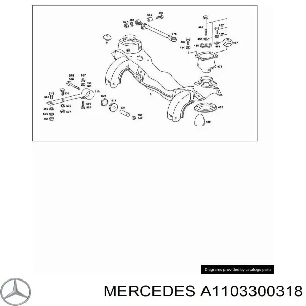 Ремкомплект шкворня поворотного кулака A1103300318 Mercedes