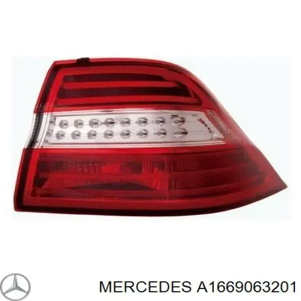 Задня права фара A1669063201 Mercedes