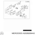Двигун приводу лінзи дзеркала заднього виду, правого Mercedes C S202