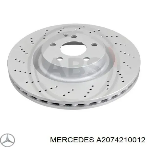 Гальмівні диски передні A2074210012 Mercedes