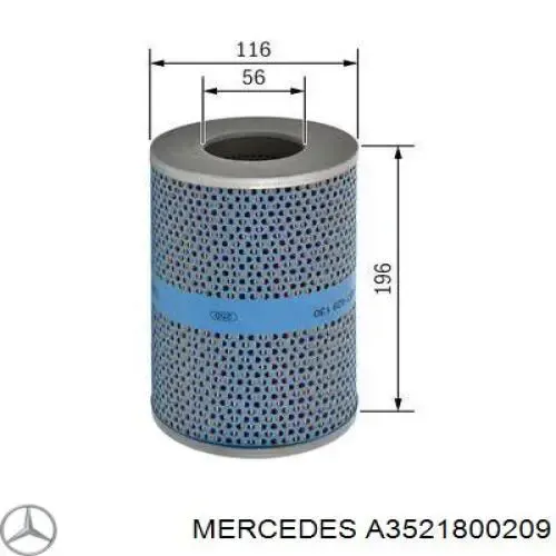 Масляний фільтр A3521800209 Mercedes