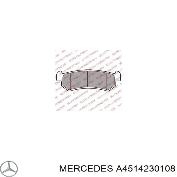 Колодки гальмові задні, барабанні A4514230108 Mercedes
