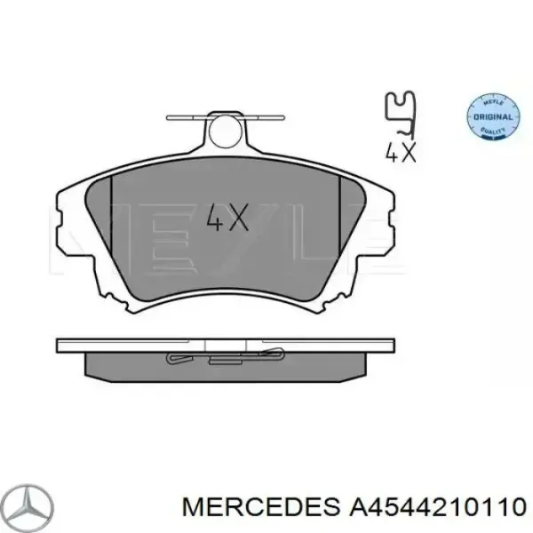 Передні тормозні колодки A4544210110 Mercedes