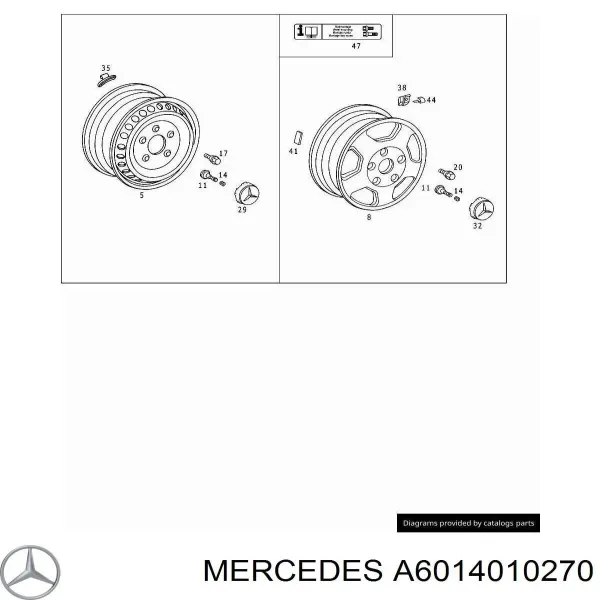 Колісний болт A6014010270 Mercedes