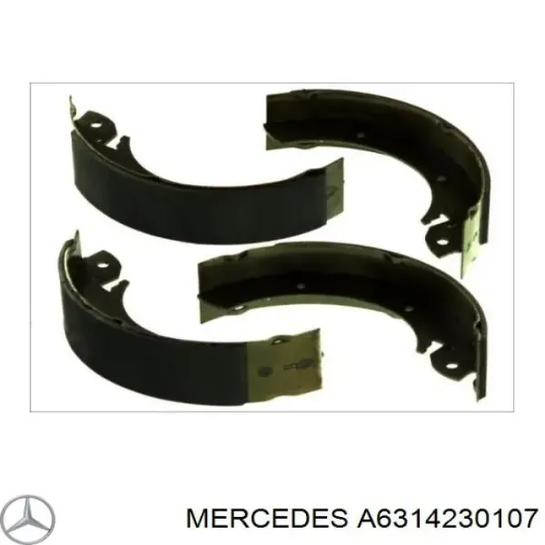 Колодки гальмові задні, барабанні A6314230107 Mercedes