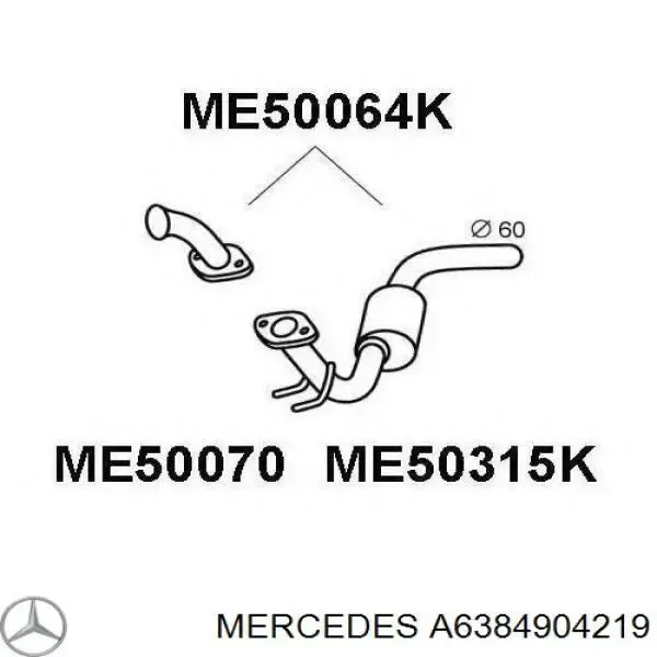 Каталізатор Mercedes V 638