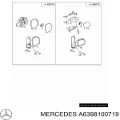 Дзеркальний елемент дзеркала заднього виду, правого MERCEDES A6398100719