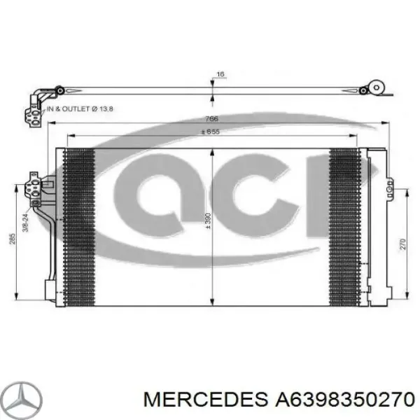 A6398350270 Mercedes Конденсатор