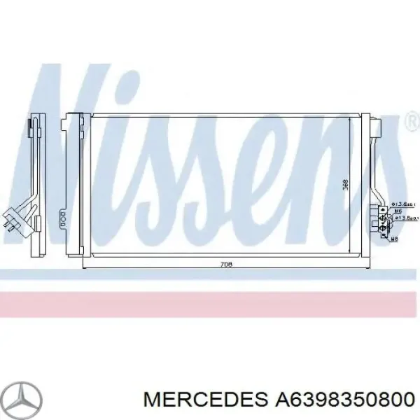 A6398350800 Mercedes Конденсатор