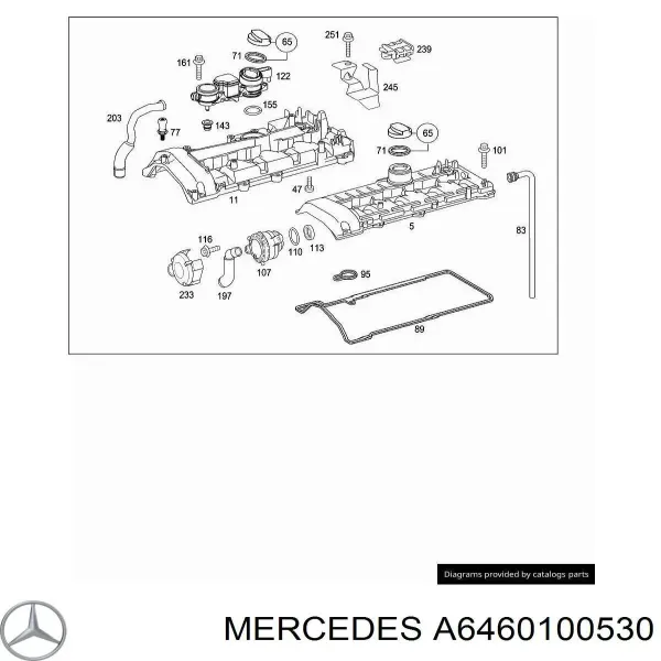 Клапанна кришка Mercedes C S203