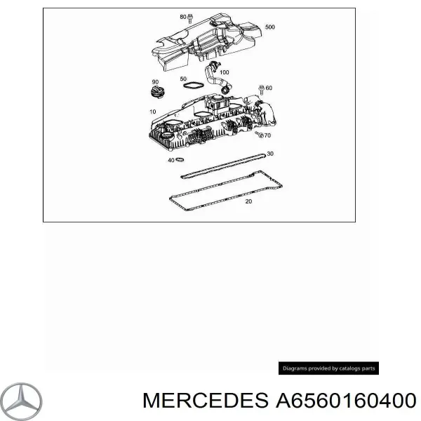 Прокладка клапанної кришки двигуна, кільце A6560160400 Mercedes