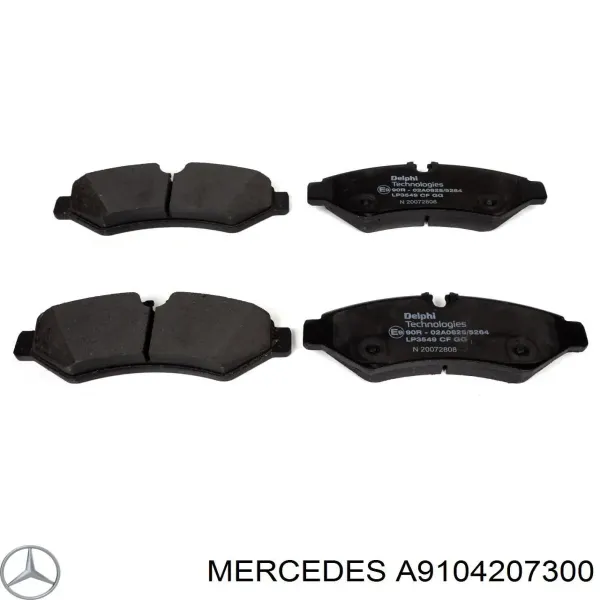 Задні гальмівні колодки A9104207300 Mercedes