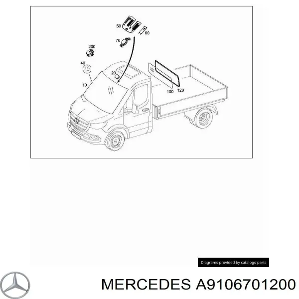 Лобове скло A9106701200 Mercedes