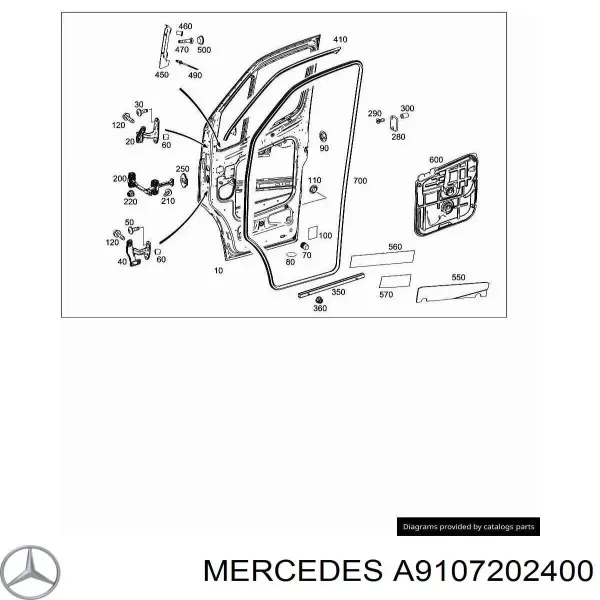 Двері передні ліві A9107202400 Mercedes