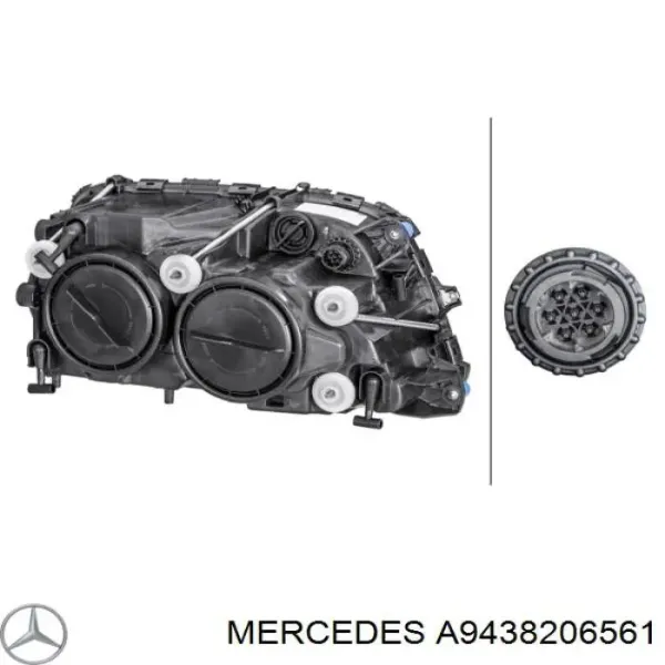 Фара ліва A9438206561 Mercedes