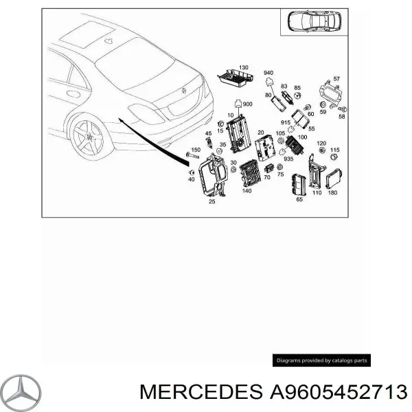 Кнопковий блок керування склопідіймачами передній лівий A9605450813 Mercedes