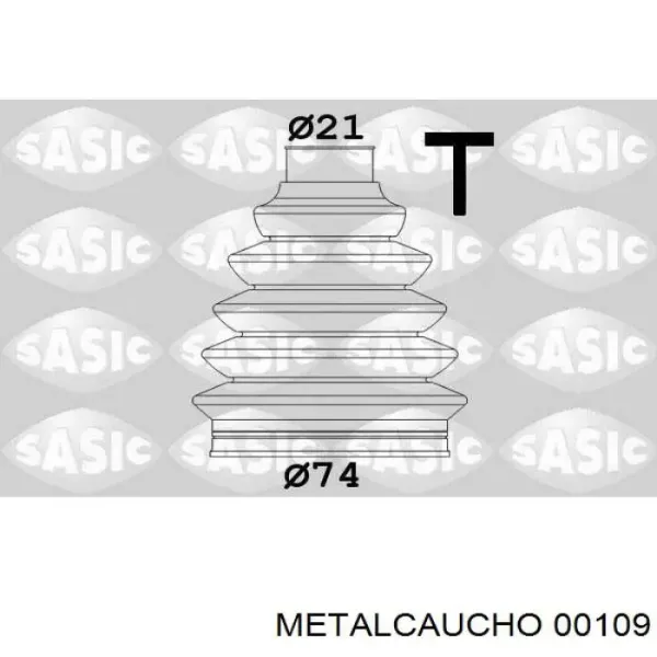 00109 Metalcaucho Пильник ШРУСа зовнішній, передній піввісі